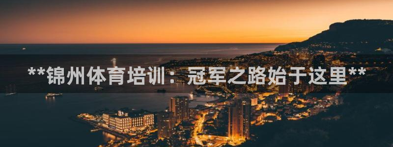 富联平台主管代理：**锦州体育培训：冠军之路始于这里