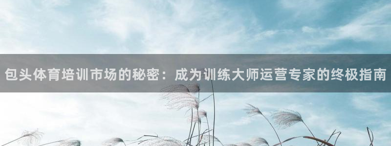 富联最新股价：包头体育培训市场的秘密：成为训练大师运