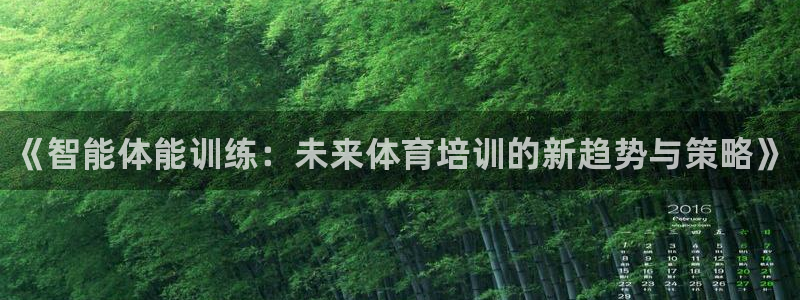 富联娱乐嗯 5O6917 富联：《智能体能训练：未来体育培训